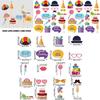 Birthday Party Photo Props Set With Funny Paper Decorations For Celebrations And Events