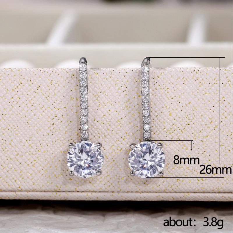 BELLA BOX Женские серьги, роскошные инкрустированные камнями CZ, простые и элегантные женские аксессуары, свадебные трендовые серьги 2021, ювелирные изделия