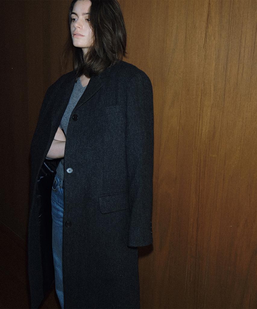 108POUND Classic Tailored Coat_Charcoal