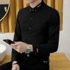 Однотонная рубашка с длинными рукавами, повседневная свободная рубашка, мужская летняя трендовая универсальная повседневная куртка