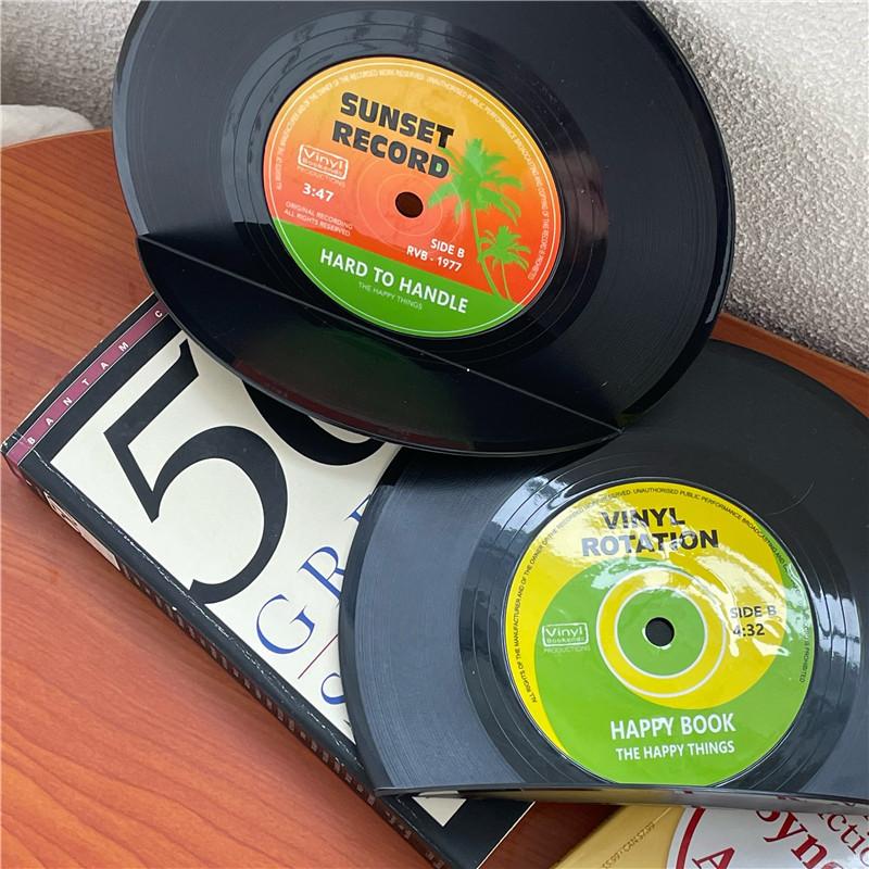 Виниловые держатели для книг CD Креативные подставки для записей Настольные украшения Rubbie Vintage Перегородка для книг Офисные аксессуары