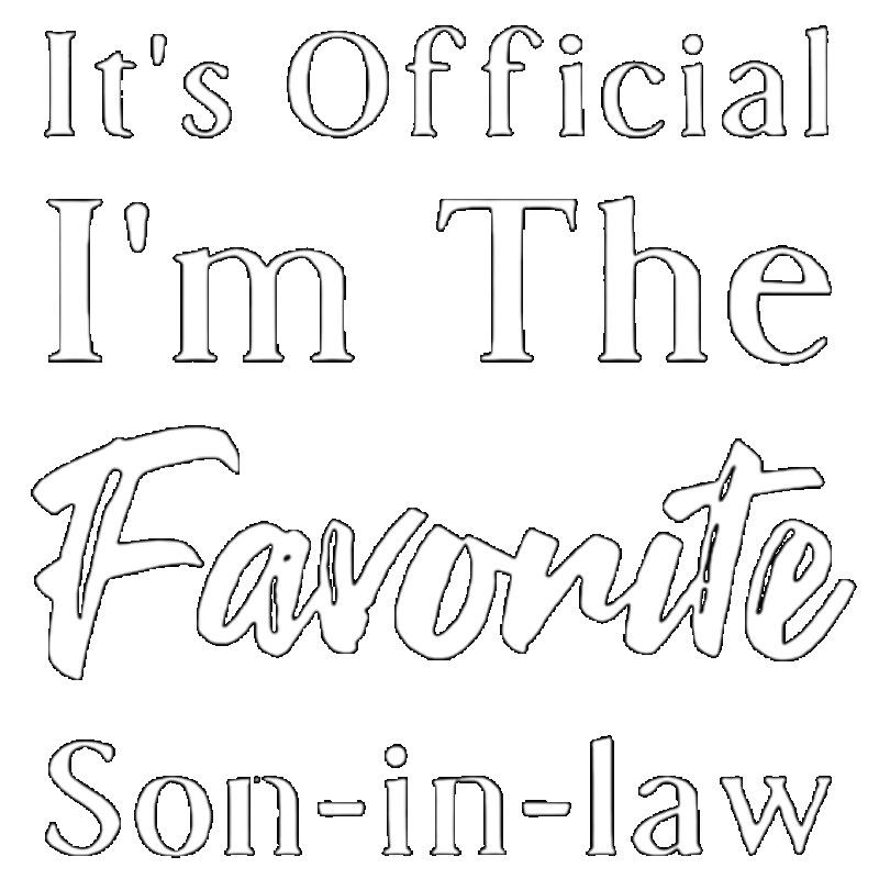 Черная футболка с официальным принтом «Я любимый зять» для повседневной носки