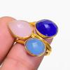 Purple Chalcedony, Quartz Gemstone 925 Sterling Silver Jewelry Ring Size 7 KJ-1634