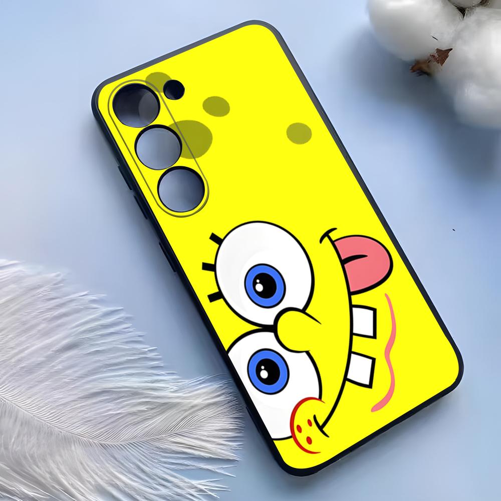 PongeBob Krabby Patty Phone Case For Samsung S25 Ultra S24 S23 S22 S21 S20 Plus Fe Galaxy A54 A53 A34 A25 Silicone Cover