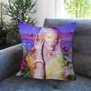 Певица Зара Ларссон Полночь Солнце Двусторонняя печатная наволочка Короткий плюш Подходит для гостиных диванов декоративная наволочка