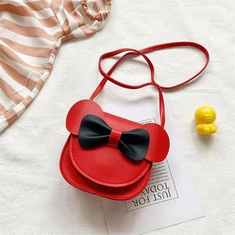 Модный женский кошелек для монет, сумки через плечо, кошелек, маленькая симпатичная сумка через плечо, сумка для денег с мышкой и бантом, сумка через плечо для детей, кошелек в виде кролика