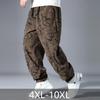 Большие размеры 4XL-10XL Модные мешковатые брюки Мужская одежда Повседневные длинные брюки на резинке