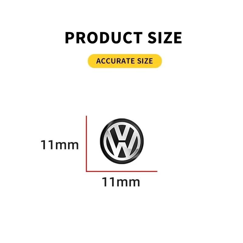 11mm Car Remote Key Logo Metal Emblem Stickers For Volkswagen VW GTI Polo Golf Passat Tiguan Touareg Taigo Caddy Jetta Beetle zr5