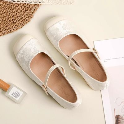 Туфли чонсам из овчины, туфли Мэри Джейн, вечерние туфли с юбкой, одинарные туфли женские