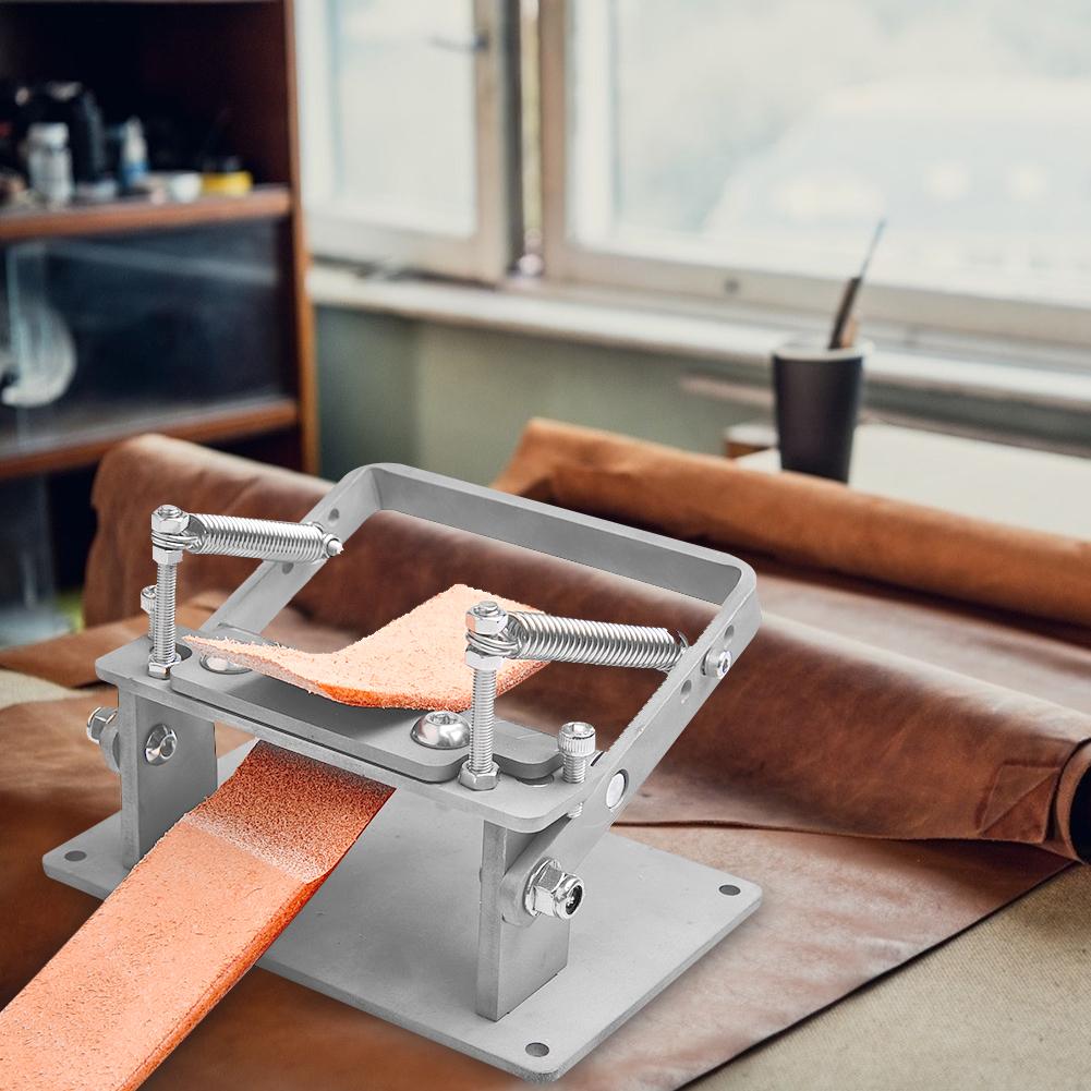 Stainless Steel Manual Leather Splitter Machine Vegetable Tanned Thinning Peeler Tool Leather Shovel Skiver Paring Tool