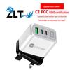 58W Dual Fast Charger with 2PD + QC3.0 for EU, US, UK, AU Plugs