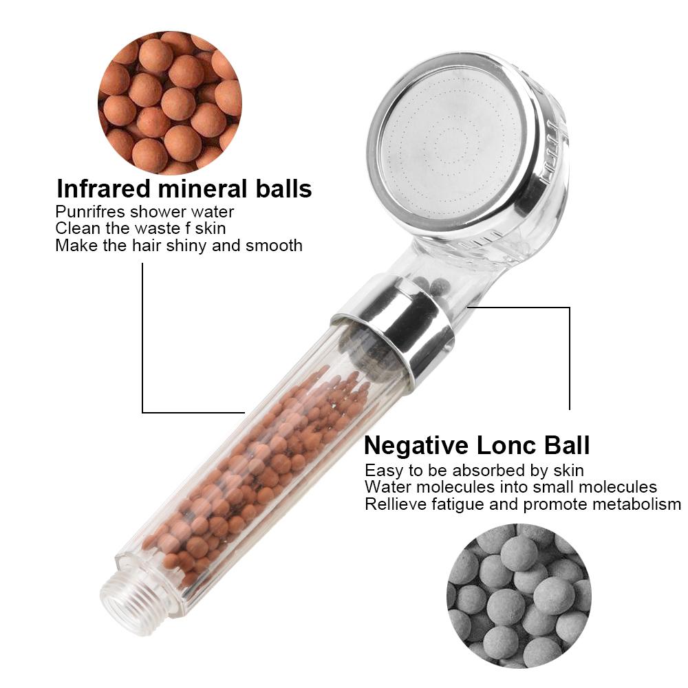 Душевая лейка Товары для ванной комнаты Анионный фильтр Товары для дома Ручная Высокое давление