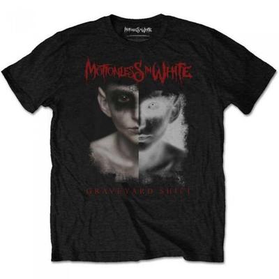 Унисекс Взрослая Футболка Motionless In White с Разделенным Экраном