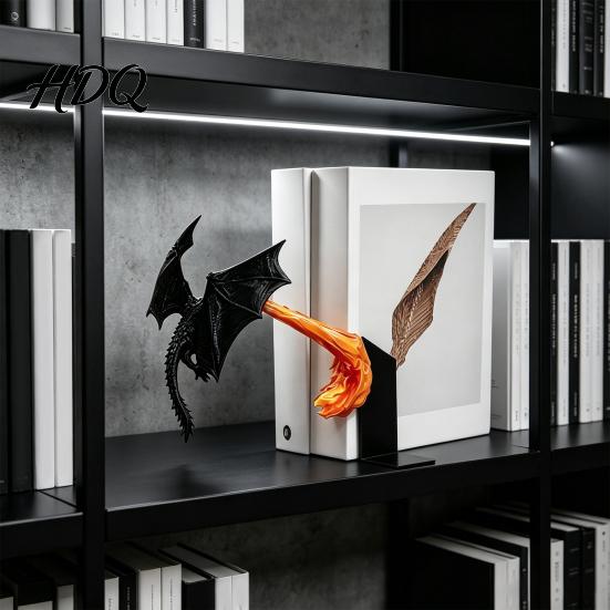 Украшение-Дракон для Полок Настольное Украшение 3D-Печатный Огнедышащий Дракон Фэнтези Летающая Детализированная Скульптура Декор для Дома Настольная Полка в Офисе