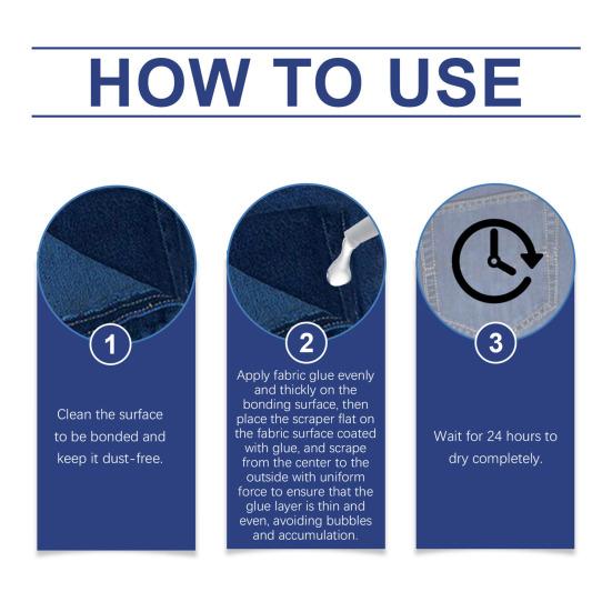 50 мл клея для ткани со скребком, постоянный прозрачный клей, кристально чистый, с антизасоряющим наконечником, прочная ткань для склеивания