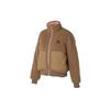 Short Reversible Lamb Fleece Stand Collar Jacket Women Jackets Brown Pink 929815-01