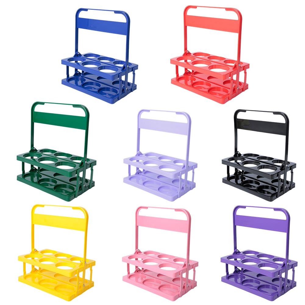 Portable Foldable Plastic Beer Rack Durable Cup Organizer Wine Rack Beer Bottle Holder Beverage Basket Reusable Cocktail Rack