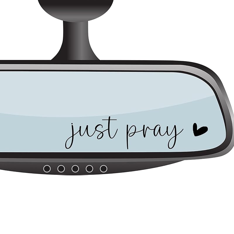 4 xJust Breathe Rear View Mirror Sticker,Rearview Mirror Decal,Car Accessories For Women,Motivational Stickers,Water Bottle Laptop Bumper Tumblers
