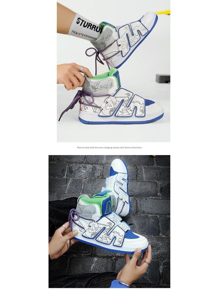 Мужские модные лоферы 2025: Дофаминовая мода Кроссовки хайтопы на толстой подошве, увеличивающие рост.