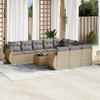 VidaXL Garden Lounge Set with Cushions 11 Pcs, Patio Sofas, Patio Furniture Set, Outdoor Furniture, Beige 3221898