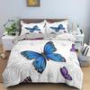 Colorful Butterfly King Queen Duvet Cover Flying Animals Bedding Set Women Flowers Comforter Cover 2/3pcs Polyester Quilt Cover