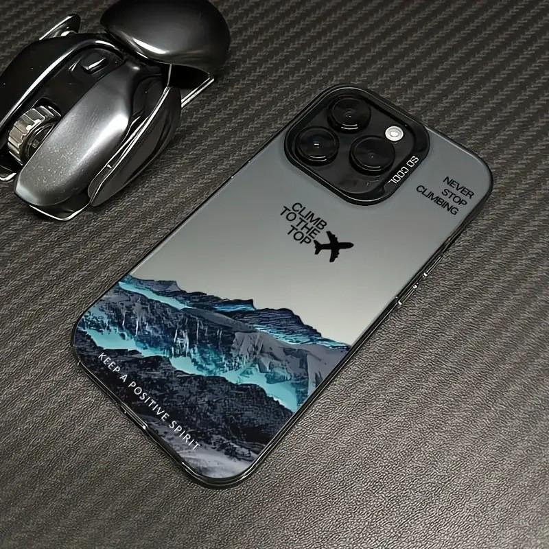 Серебряный чехол с полным покрытием для iPhone 17 Pro Max, 16 Pro, 12/11, Дизайн с самолетом
