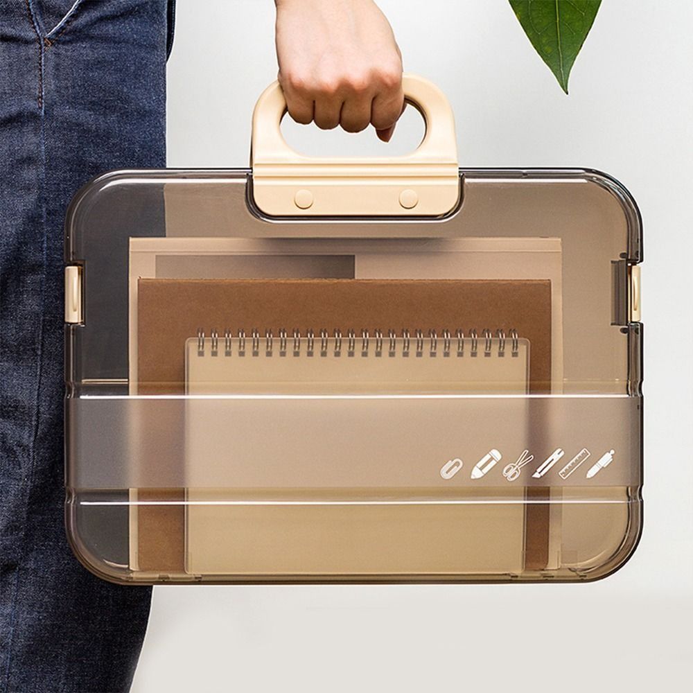 Receipt A4 File Organizer Box Classification Folder Document Storage Box Certificates Storage Case