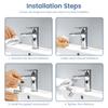 Stainless Steel 1080°Swivel Robotic Arm Swivel Extension Faucet Aerator Kitchen Sink Faucet Extender for Home Kitchen Bathroom