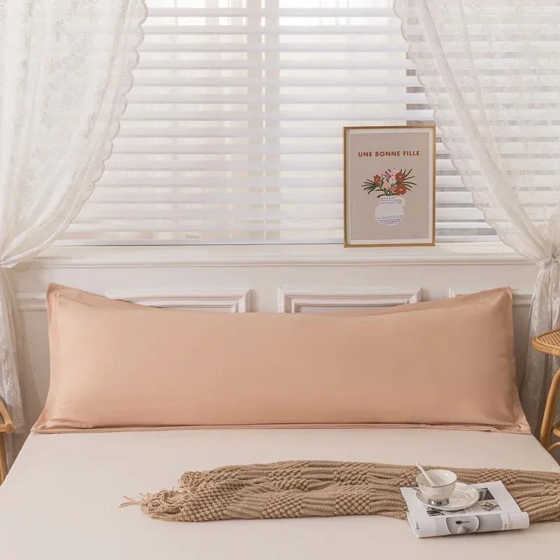 Новая удобная длинная наволочка из мягкого хлопка, двойные длинные наволочки с принтами и однотонными цветами для украшения дома 120/150/180 см, 1 шт.