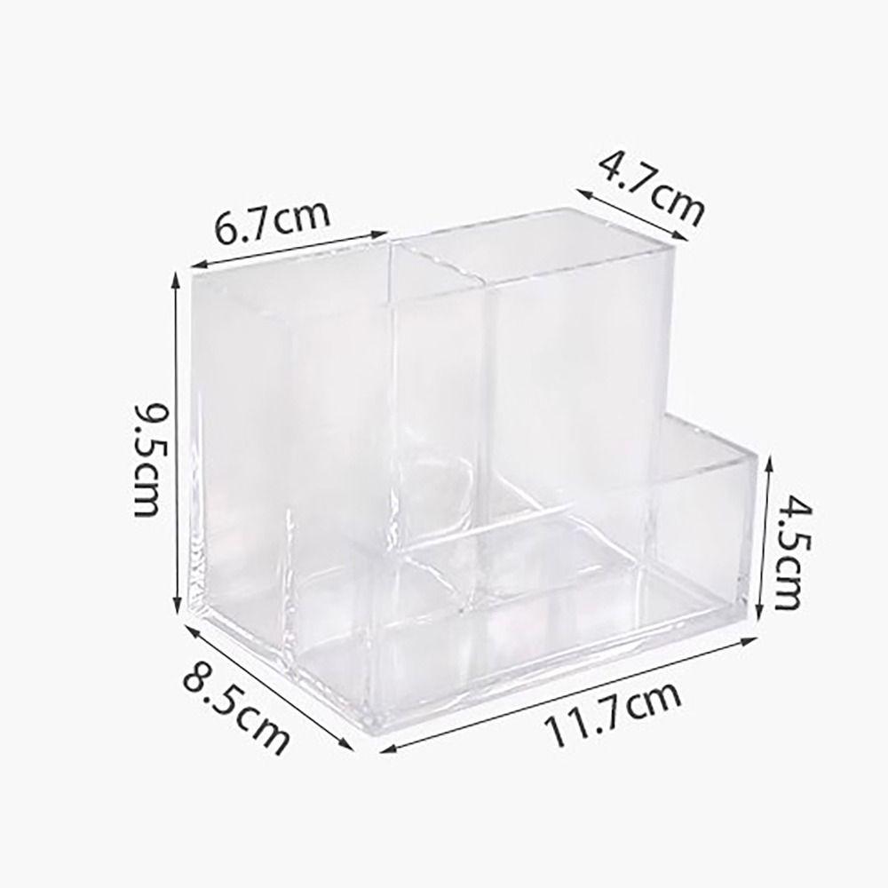 Раздельное хранение Коробка для хранения канцелярских товаров Прозрачный стакан для ручек для дома, школы, офиса