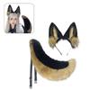 Animal Cosplays Costume Fauxs Furs Wolf Cats Foxes Wolf Fuzzy Tail Ears Headbands Halloween Party Costume Accessories