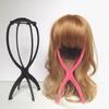 Collapsible Plastic Wig Stand Easy Assembly Portable Travel Folding Wig Head Multi-purpose Hat Display Rack Wig Styling Dryer Holder Wig Accessories