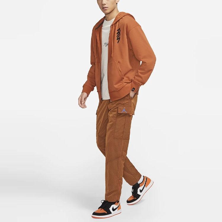 Мужские однотонные плетеные брюки Air Jordan с вставками, коричневые DH3291-245