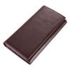 Jiameida Retro Genuine Leather Long Wallet - First Layer Cowhide Clutch with Multi-Card & Coin Features