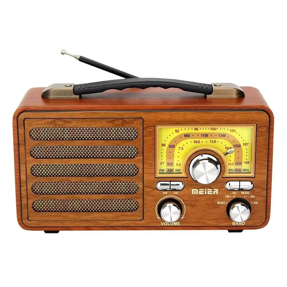 High Quality Retro FM/AM/SW/Wooden Bluetooth Radio Speaker Radio Speaker MP3 Player Gift