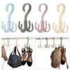Shelf Storage Storage Hook 360 Degree Multifunction Plastic Hanger Rotating Four-claw Hook 4 Hook