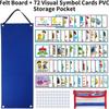 Kids Visual Schedule Daily Routine Chart with Removable Cards and Velcro Wall Hanging Educational Activity Planner