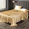 Yousheng Glossy Satin Sheets Solid Color Bed Sheet with 2 Pillowcases Cooling Wrinkle-Free Silky Smooth Sheets for Most Bed Sizes