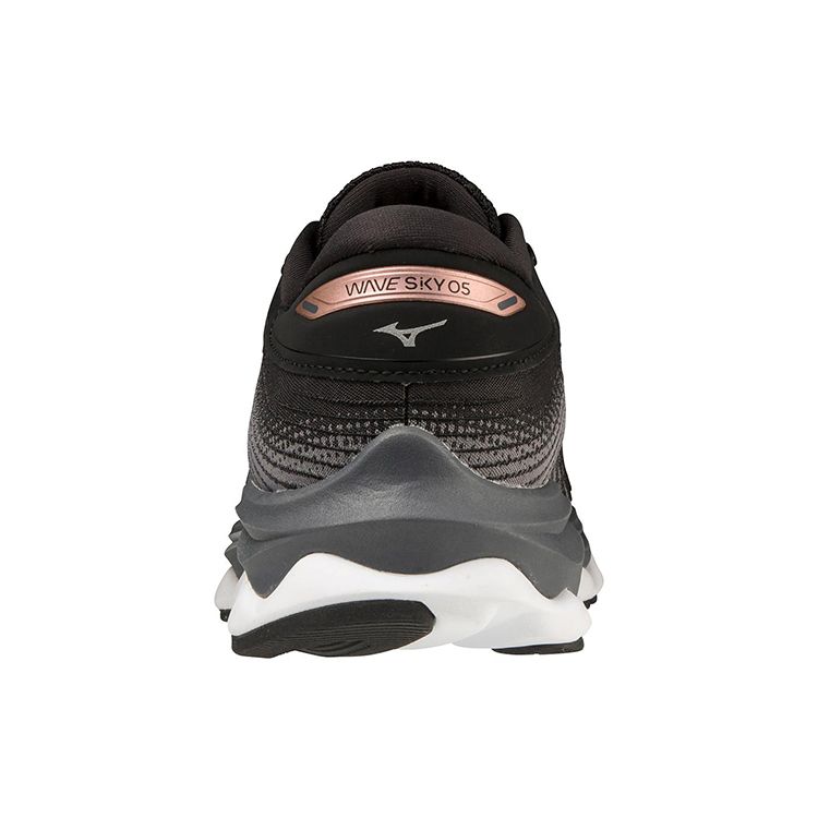 Mizuno Wave Sky 5 Lace-Up Fabric Shock Absorption Non-Slip Wear-Resistant Breathable Low-Top Running Shoes Women Sneaker Black J1GD210244