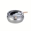 Stainless Steel Ashtray with Windproof Lid Rust Proof Easy to Clean 3 Sizes for Home Outdoor Hiking Travel Use