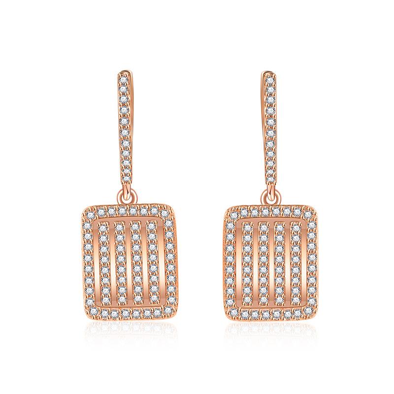 Lindon Copper Alloy Zircon Earrings Drop Earrings For Women Wedding Party Gifts