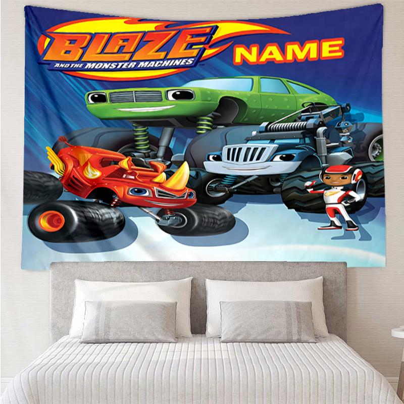Custom Name Truck Print Tapestry, Backdrop, Easy Setup, Ideal for Bedroom, Office & Living Room, with Aesthetic Wall Hanging Decor.