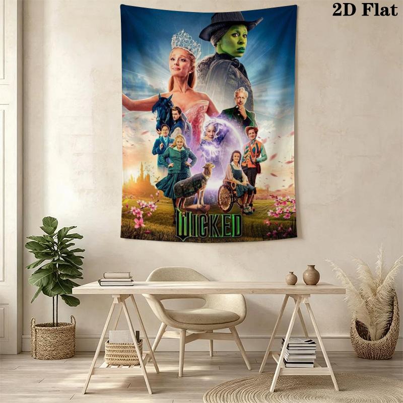 Wicked Part Magic Unleashed Tapestry Wallmounted Background Cloth Atmospheric Background Cloth Christmas Gift Wall Decoration