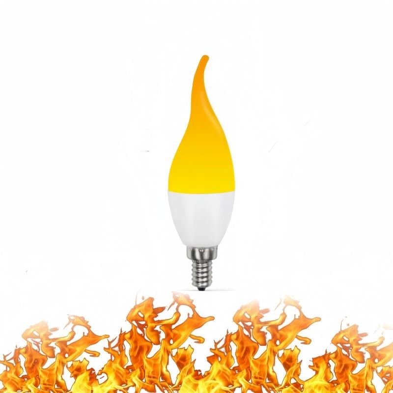 New Dynamic Flame Effect Fire Light Bulb E27 E14 Corn Bulb Creative Flickering Emulation Led Lamp Light