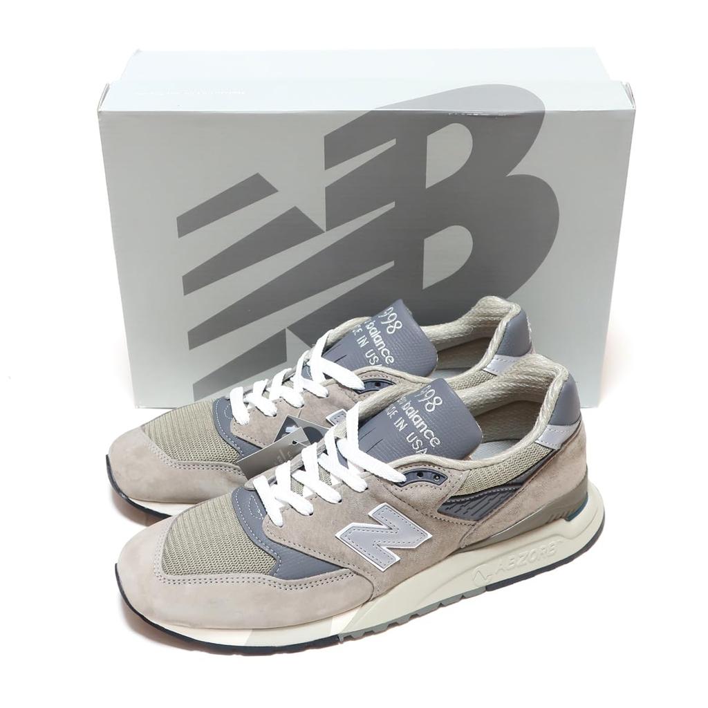 Мужские кроссовки New Balance U998GR, сделано в ширине D, бывшие в употреблении, США, серые, (26,5 см),