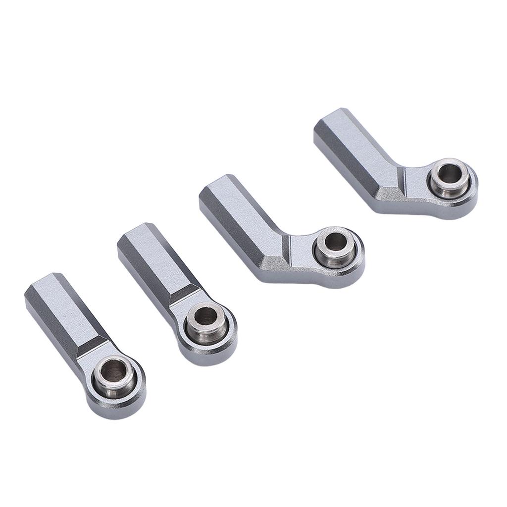 4Pcs RC Car Ball Joint for 110 Model Car M4 Metal CW Positive Thread 7.0 Tool 2 Curved 2 Straight
