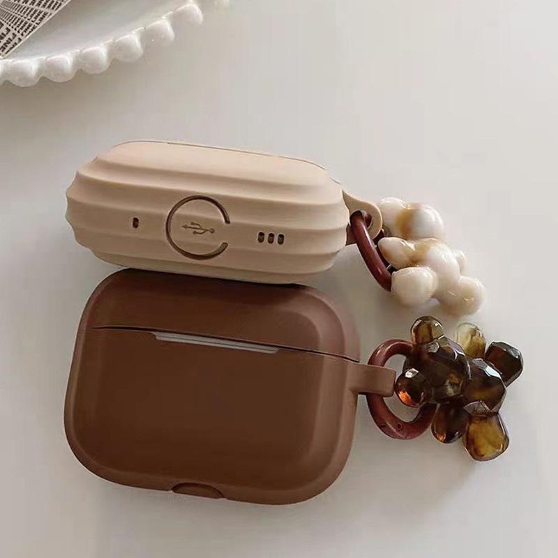Силиконовый медведь подходит для чехла Bluetooth-гарнитуры Apple AirPods 111-го поколения, чехла для наушников Pro1, мягкого чехла