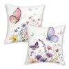 2pcs Boho Graceful Butterfly - Adorned PillowcasesLiving Room Sofa Cushion Cover, Soft and Comfortable, Bedroom Room Decoration