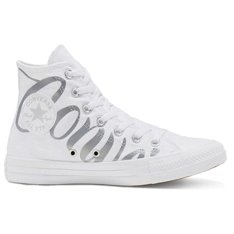 Converse Кеды Chuck Taylor All Star с радужной звездой, высокие, белые, женские 566176C