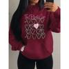The Planet Of Love Creative Heart Printed Female Hoodie Street Pocket Y2K Streetwear Fleece Hoody Casual Multicolor Pullover